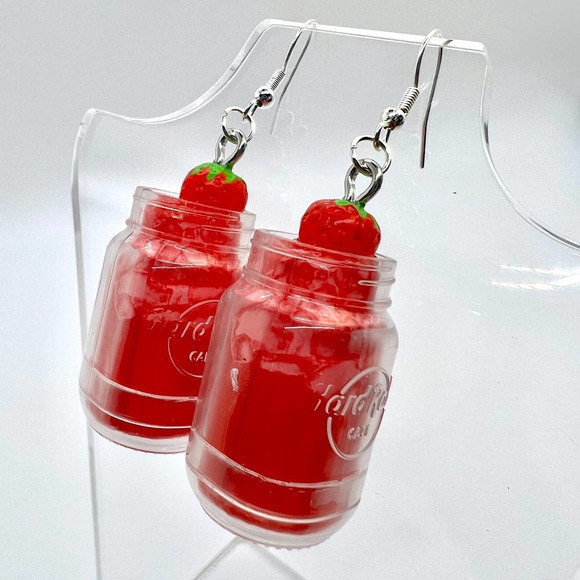 Hard Rock Cafe Earrings - Strawberry Lemonade - Foodie Mini Brands Earrings - Picture 5 of 9